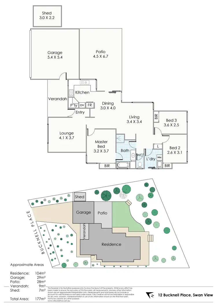 Floorplan of Homely house listing, 12 Bucknell Place, Swan View WA 6056