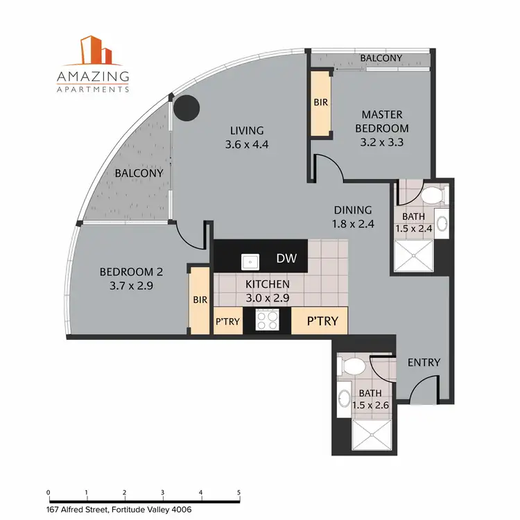 Floorplan of Homely apartment listing, 167 Alfred Street, Fortitude Valley QLD 4006