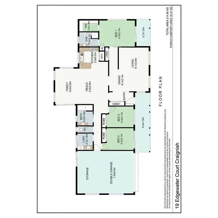 Floorplan of Homely house listing, 19 Edgewater Court, Craignish QLD 4655
