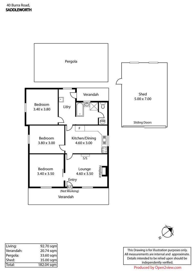 Floorplan of Homely house listing, 40 Burra Road, Saddleworth SA 5413