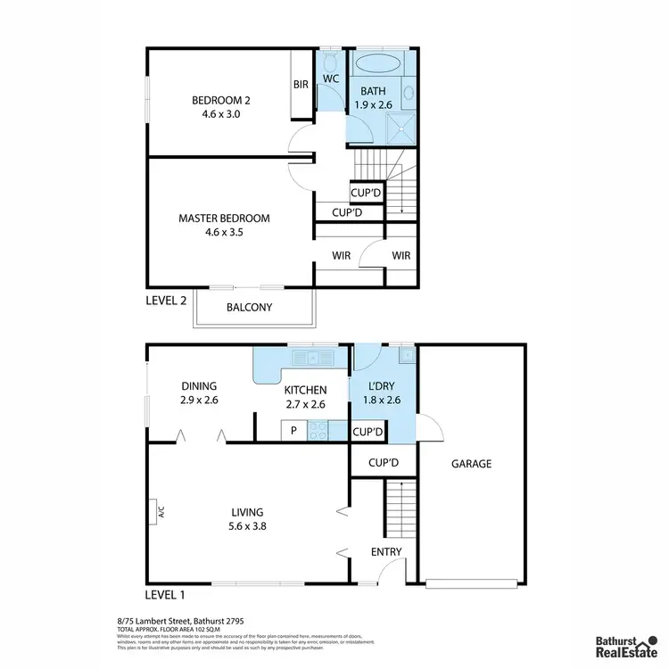 Floorplan of Homely unit listing, 8/75 Lambert Street, Bathurst NSW 2795