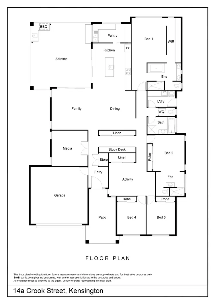 Floorplan of Homely house listing, 14a Crook Street, Kensington QLD 4670