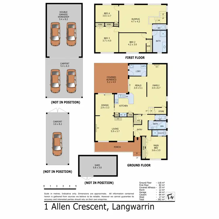 Floorplan of Homely house listing, 1 Allen Crescent, Langwarrin VIC 3910