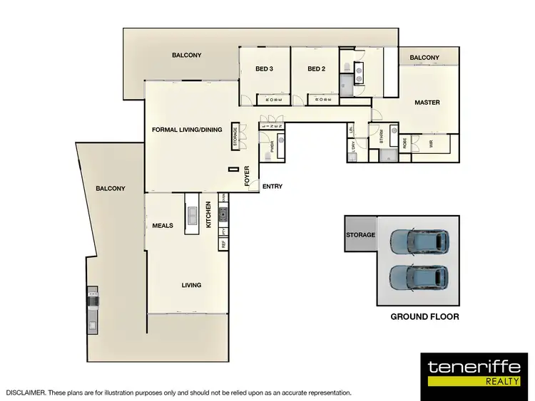 Floorplan of Homely apartment listing, 40 Hollins Crescent, New Farm QLD 4005