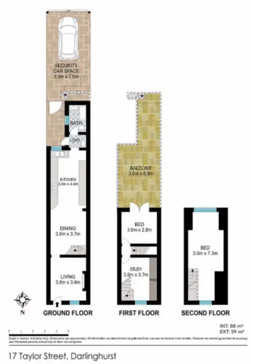 Floorplan of Homely terrace listing, 17 Taylor Street, Darlinghurst NSW 2010