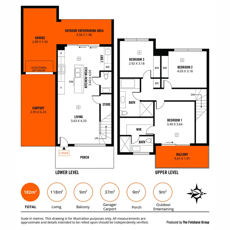Floorplan of Homely townhouse listing, 1-5/8 Leslie Avenue, Blair Athol SA 5084
