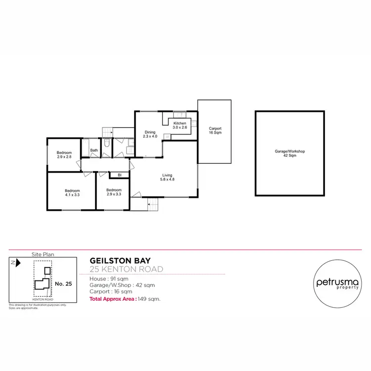Floorplan of Homely house listing, 25 Kenton Road, Geilston Bay TAS 7015