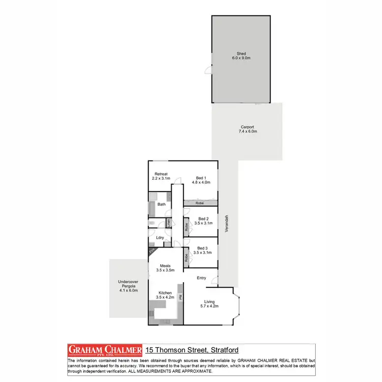Floorplan of Homely house listing, 15 Thomson Street, Stratford VIC 3862
