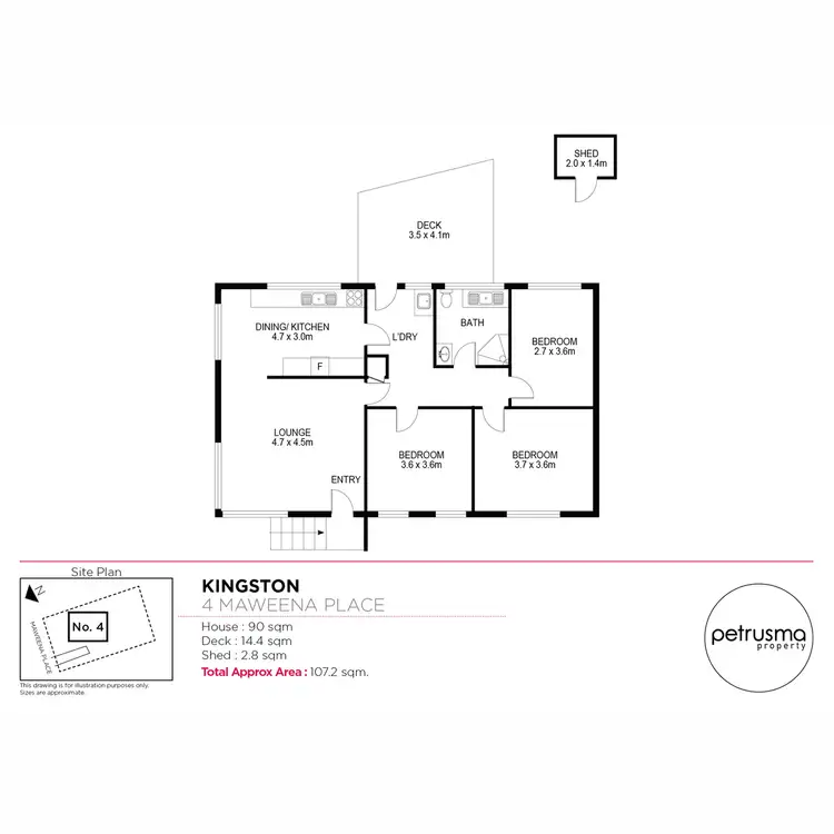Floorplan of Homely house listing, 4 Maweena Place, Kingston TAS 7050
