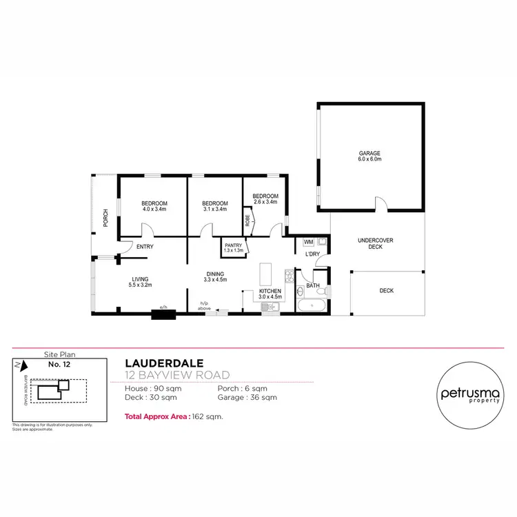 Floorplan of Homely house listing, 12 Bayview Road, Lauderdale TAS 7021