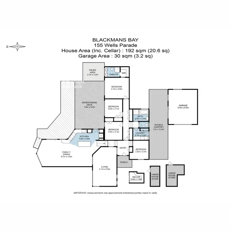 Floorplan of Homely house listing, 155 Wells Parade, Blackmans Bay TAS 7052