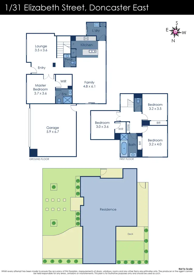 Floorplan of Homely townhouse listing, 1/31 Elizabeth Street, Doncaster East VIC 3109