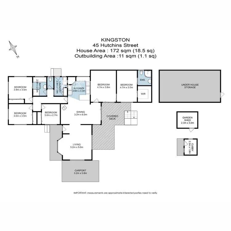 Floorplan of Homely house listing, 45 Hutchins Street, Kingston TAS 7050