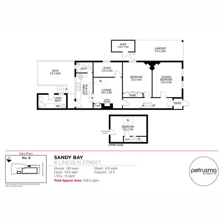 Floorplan of Homely house listing, 6 Lincoln Street, Sandy Bay TAS 7005
