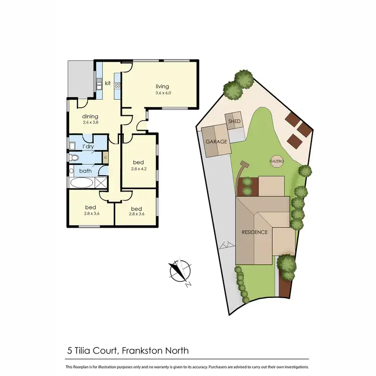 Floorplan of Homely house listing, 5 Tilia Court, Frankston North VIC 3200