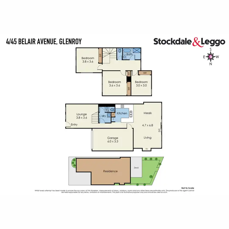 Floorplan of Homely townhouse listing, 4/45 Belair Avenue, Glenroy VIC 3046