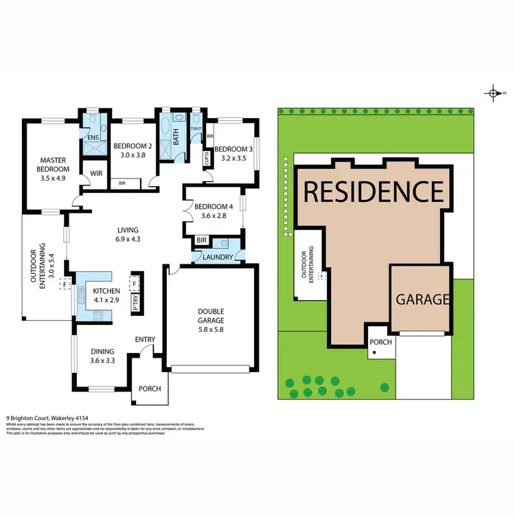 Floorplan of Homely house listing, 9 Brighton Court, Wakerley QLD 4154