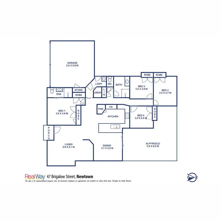 Floorplan of Homely house listing, 47 Brigalow Street, Newtown QLD 4350