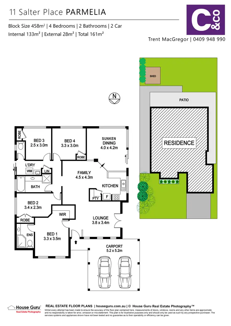 Floorplan of Homely house listing, 11 Salter Place, Parmelia WA 6167