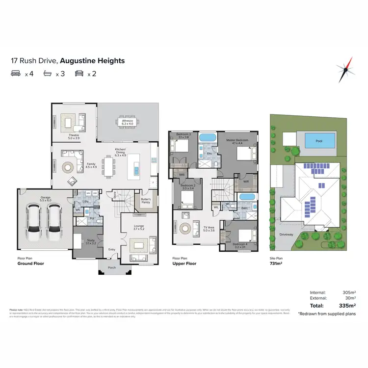 Floorplan of Homely house listing, 17 Rush Drive, Augustine Heights QLD 4300