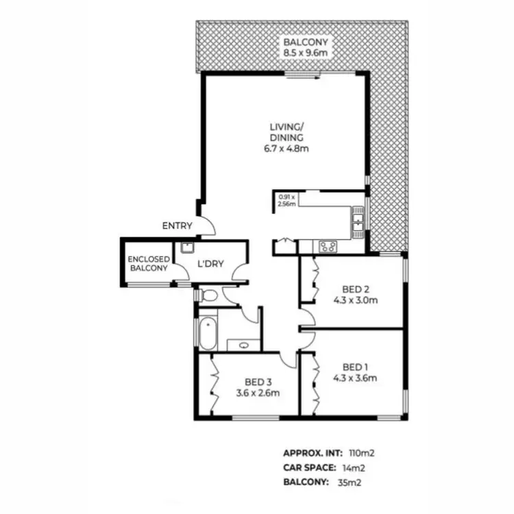 Floorplan of Homely unit listing, 8/42 Dunmore Terrace, Auchenflower QLD 4066