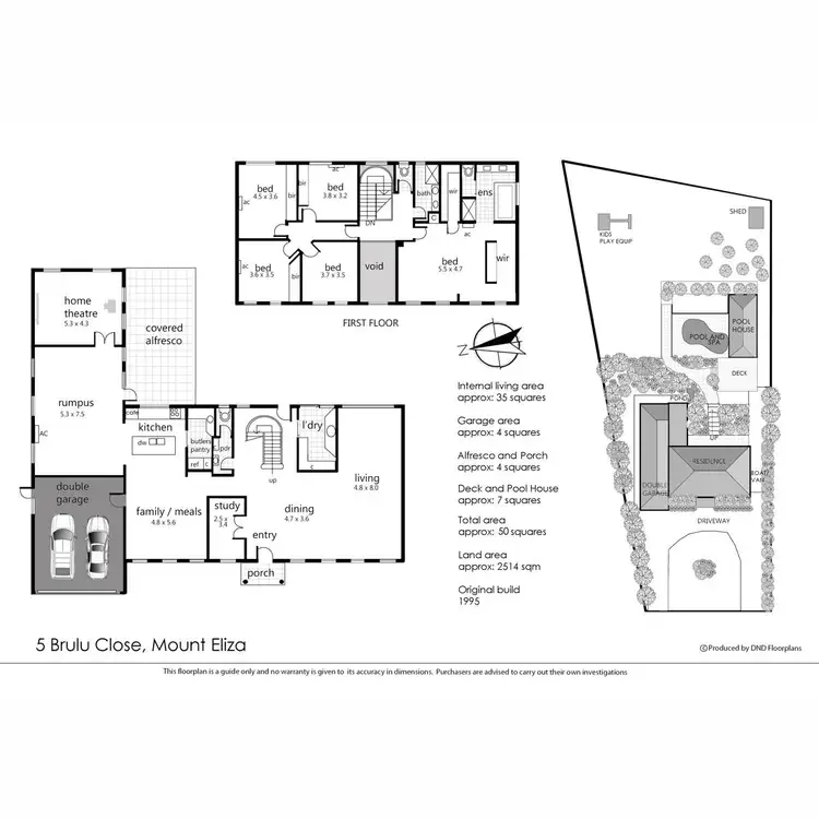 Floorplan of Homely house listing, 5 Brulu Close, Mount Eliza VIC 3930
