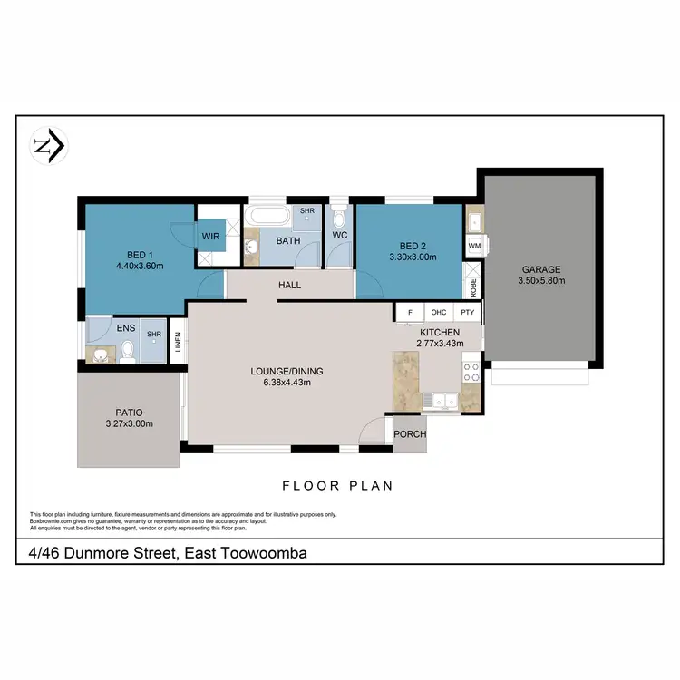 Floorplan of Homely unit listing, 4/46 Dunmore Street, East Toowoomba QLD 4350