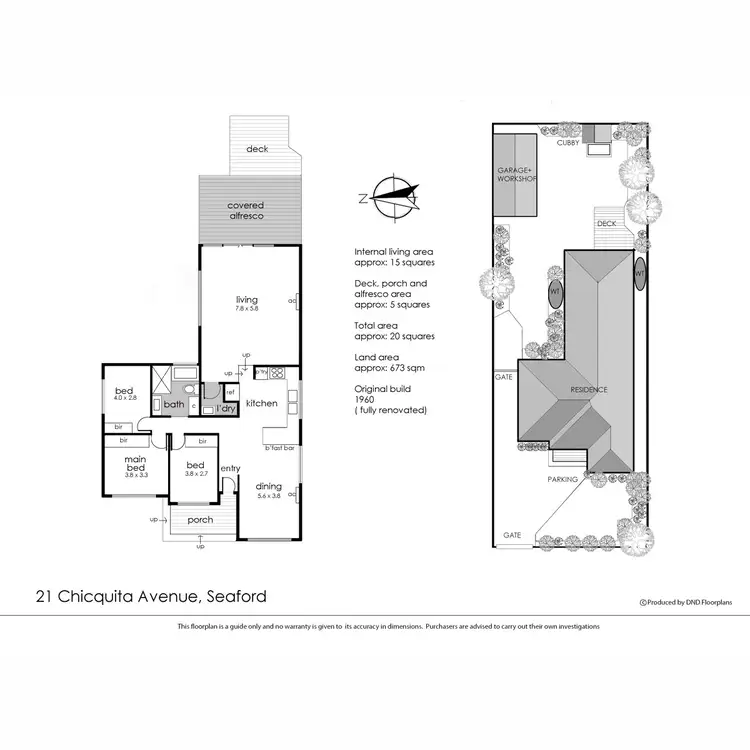Floorplan of Homely house listing, 21 Chicquita Avenue, Seaford VIC 3198