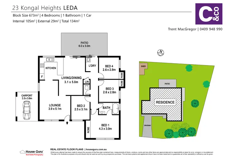Floorplan of Homely house listing, 23 Kongal Heights, Leda WA 6170