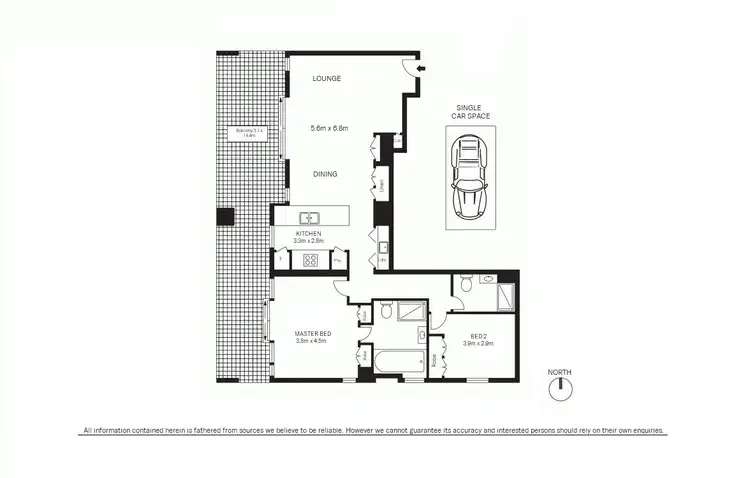 Floorplan of Homely apartment listing, 9/18 College Street, Darlinghurst NSW 2010
