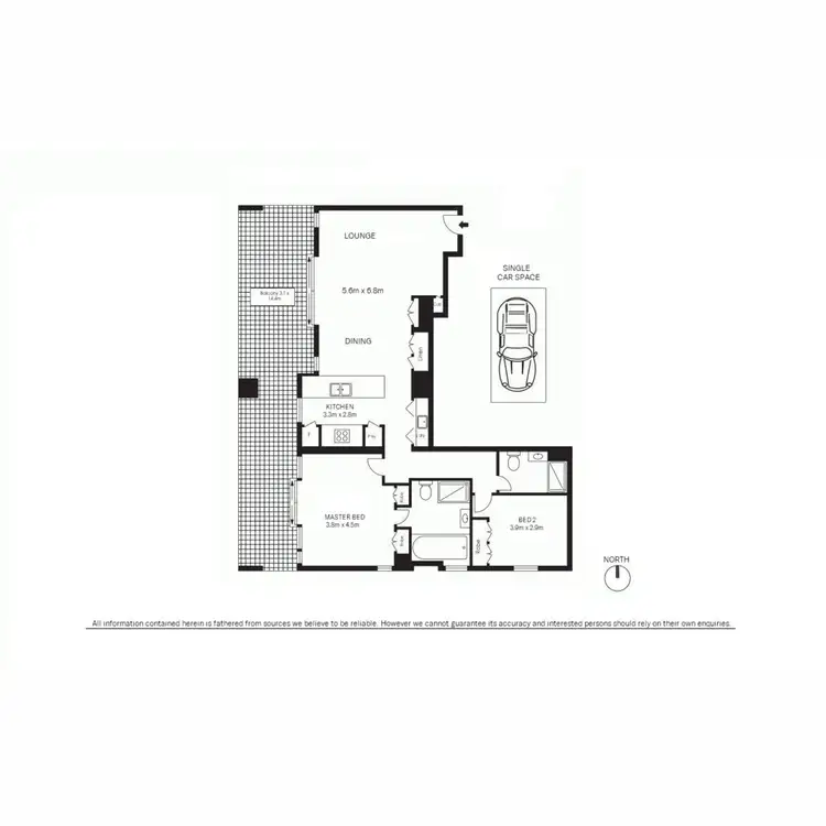 Floorplan of Homely apartment listing, 9/18 College Street, Sydney NSW 2000