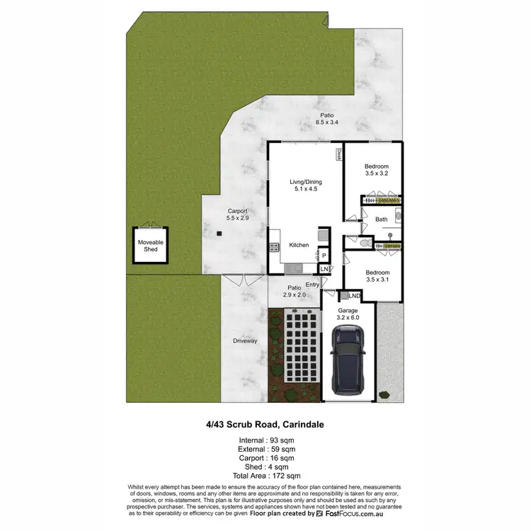 Floorplan of Homely unit listing, 4/43 Scrub Road, Carindale QLD 4152