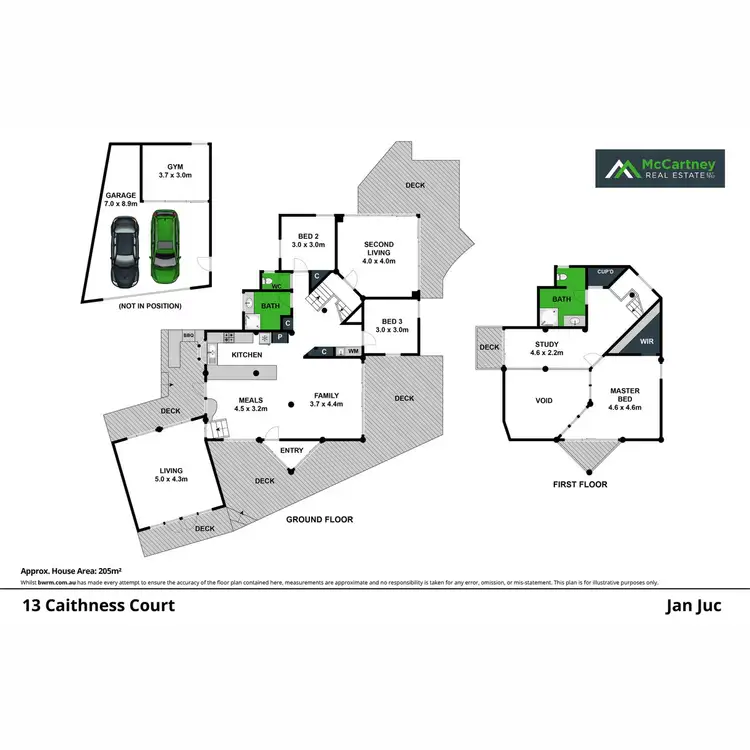 Floorplan of Homely house listing, 13 Caithness Court, Jan Juc VIC 3228