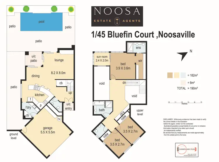 Floorplan of Homely semi-detached listing, 1/45 Bluefin Court, Noosaville QLD 4566
