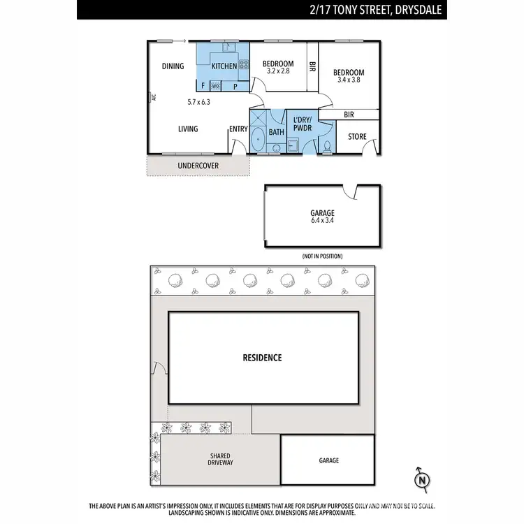 Floorplan of Homely unit listing, 2/17 Tony Street, Drysdale VIC 3222