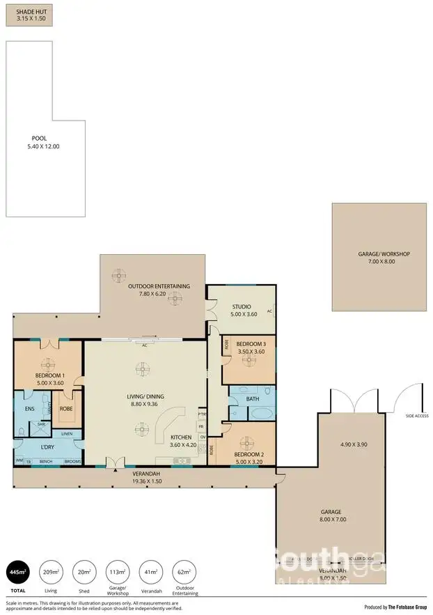 Floorplan of Homely house listing, 204 McMurtrie Road, Mclaren Vale SA 5171