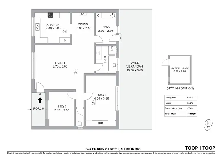Floorplan of Homely unit listing, 3/3 Frank Street, St Morris SA 5068