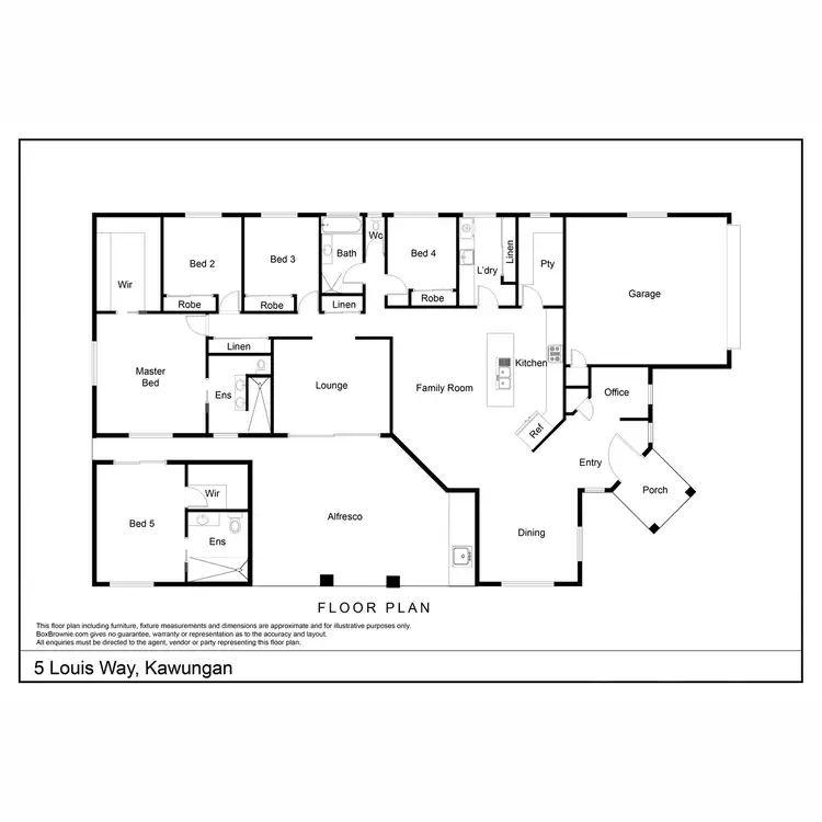 Floorplan of Homely house listing, 5 Louis Way, Kawungan QLD 4655