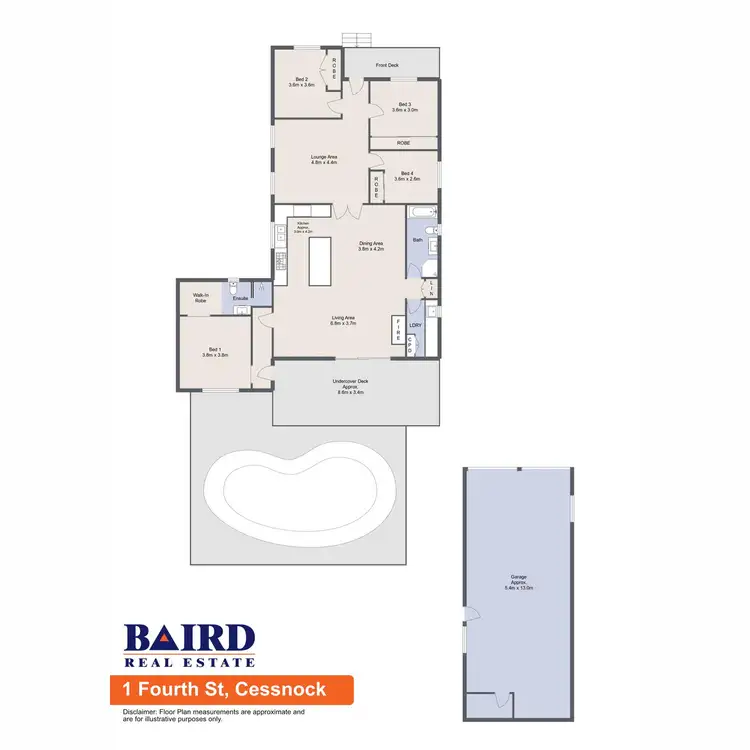 Floorplan of Homely house listing, 1 Fourth Street, Cessnock NSW 2325