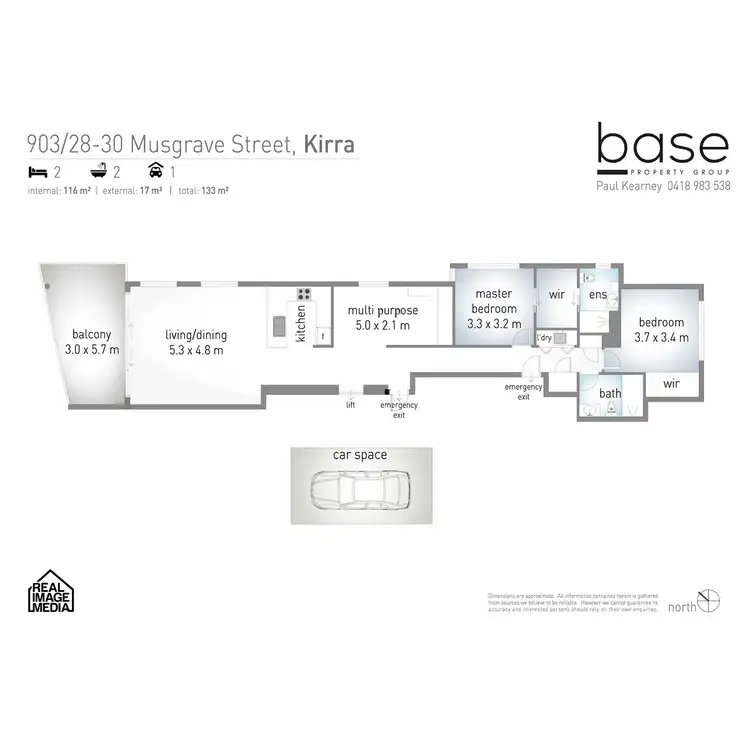 Floorplan of Homely apartment listing, 903 "Pure Kirra" 28-30 Musgrave Street, Kirra QLD 4225
