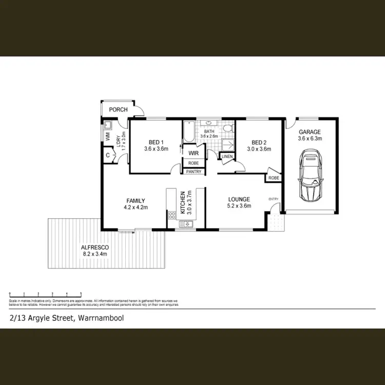 Floorplan of Homely unit listing, 2/13 Argyle Street, Warrnambool VIC 3280