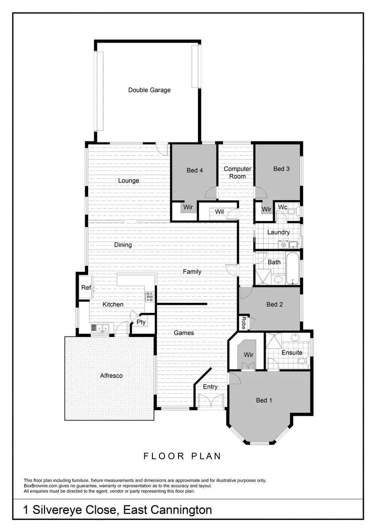 Floorplan of Homely house listing, 1 Silvereye Close, East Cannington WA 6107