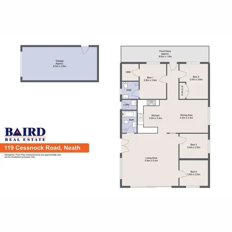 Floorplan of Homely house listing, 119 Cessnock Road, Neath NSW 2326
