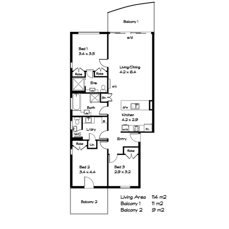 Floorplan of Homely unit listing, 21/2 Solway Crescent, Encounter Bay SA 5211