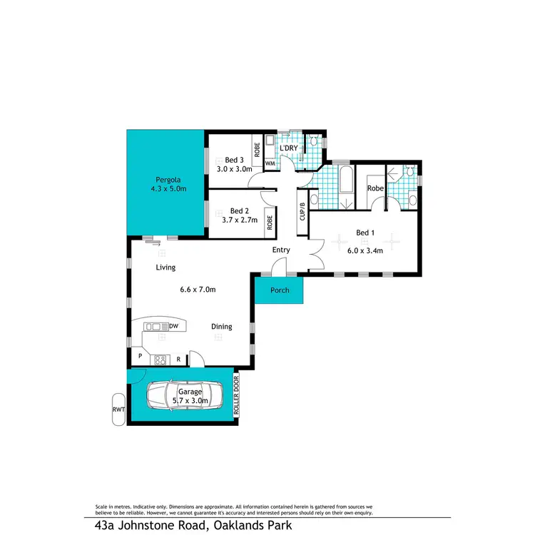 Floorplan of Homely house listing, 43A Johnstone Road, Oaklands Park SA 5046