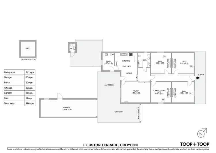 Floorplan of Homely house listing, 8 Euston Terrace, Croydon SA 5008