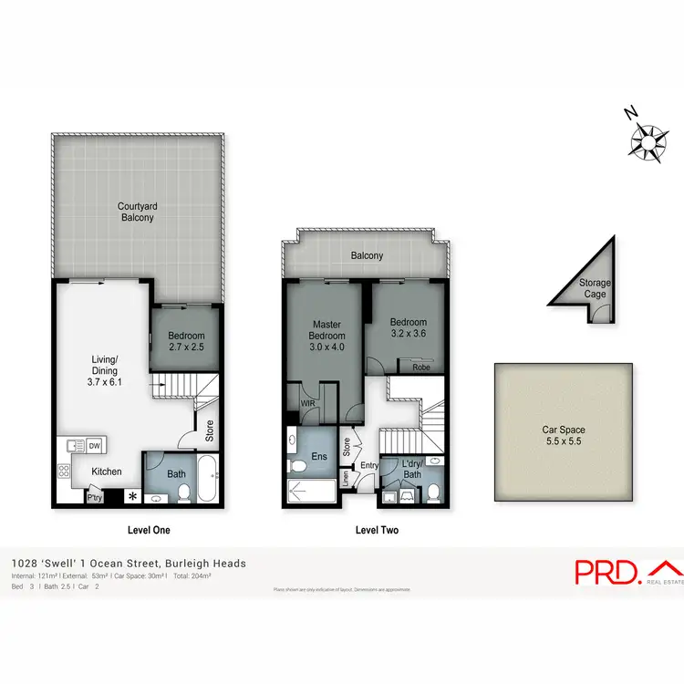 Floorplan of Homely apartment listing, 1028/1 Ocean, Burleigh Heads QLD 4220