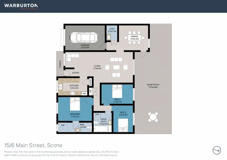 Floorplan of Homely apartment listing, 15/6 Main Street, Scone NSW 2337