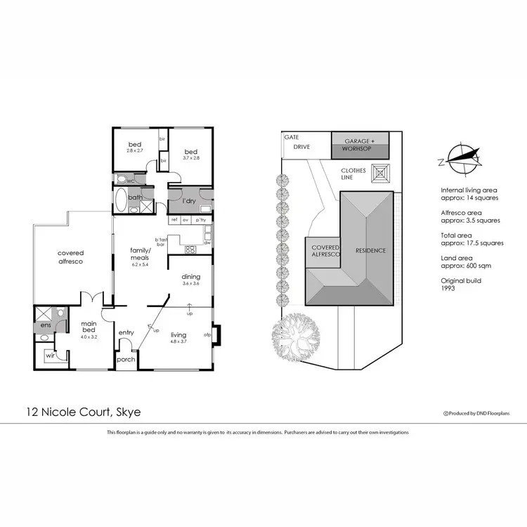 Floorplan of Homely house listing, 12 Nicole Court, Skye VIC 3977