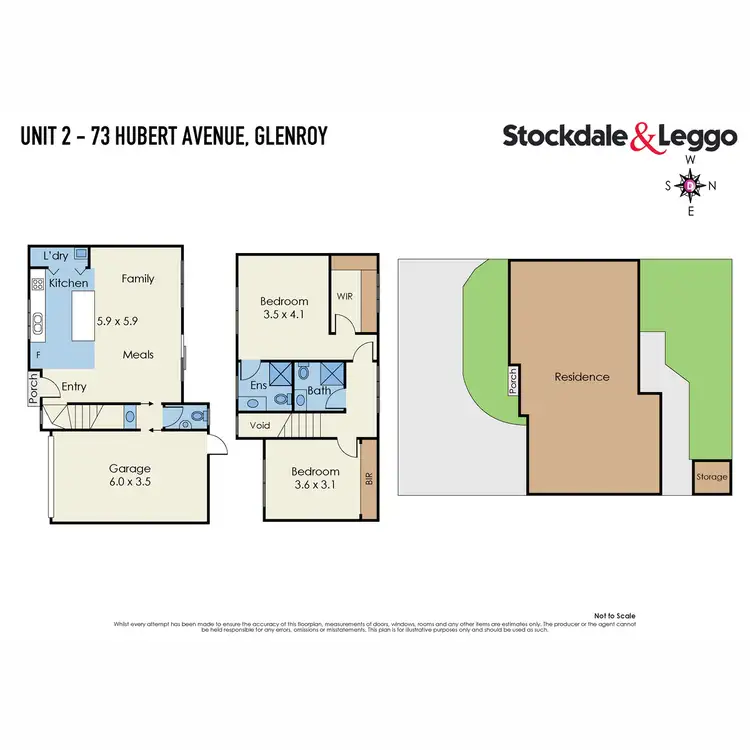Floorplan of Homely townhouse listing, 2/73 Hubert Avenue, Glenroy VIC 3046